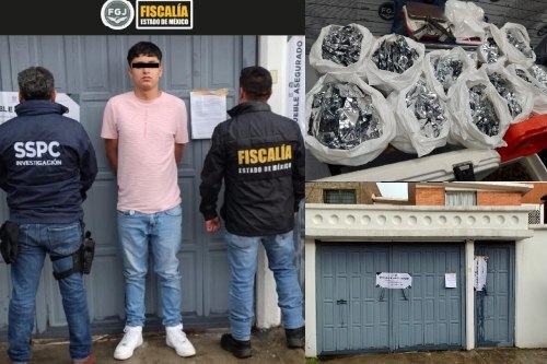 Video: Catean su casa y le encuentran 37 kilos de drogas; lo detuvieron
